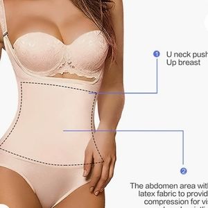 Top quality thong for Women Tummy Control Thong Bodysuit Open Bust Body Shaper